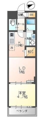 東広島市西条町寺家のアパートの間取り