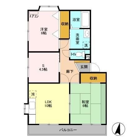 【さいたま市見沼区大字南中丸のアパートの間取り】