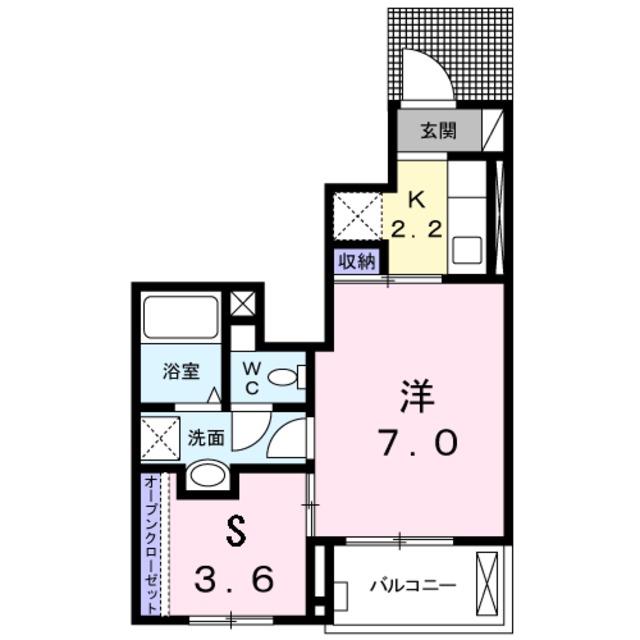 カルム　ドミールの間取り