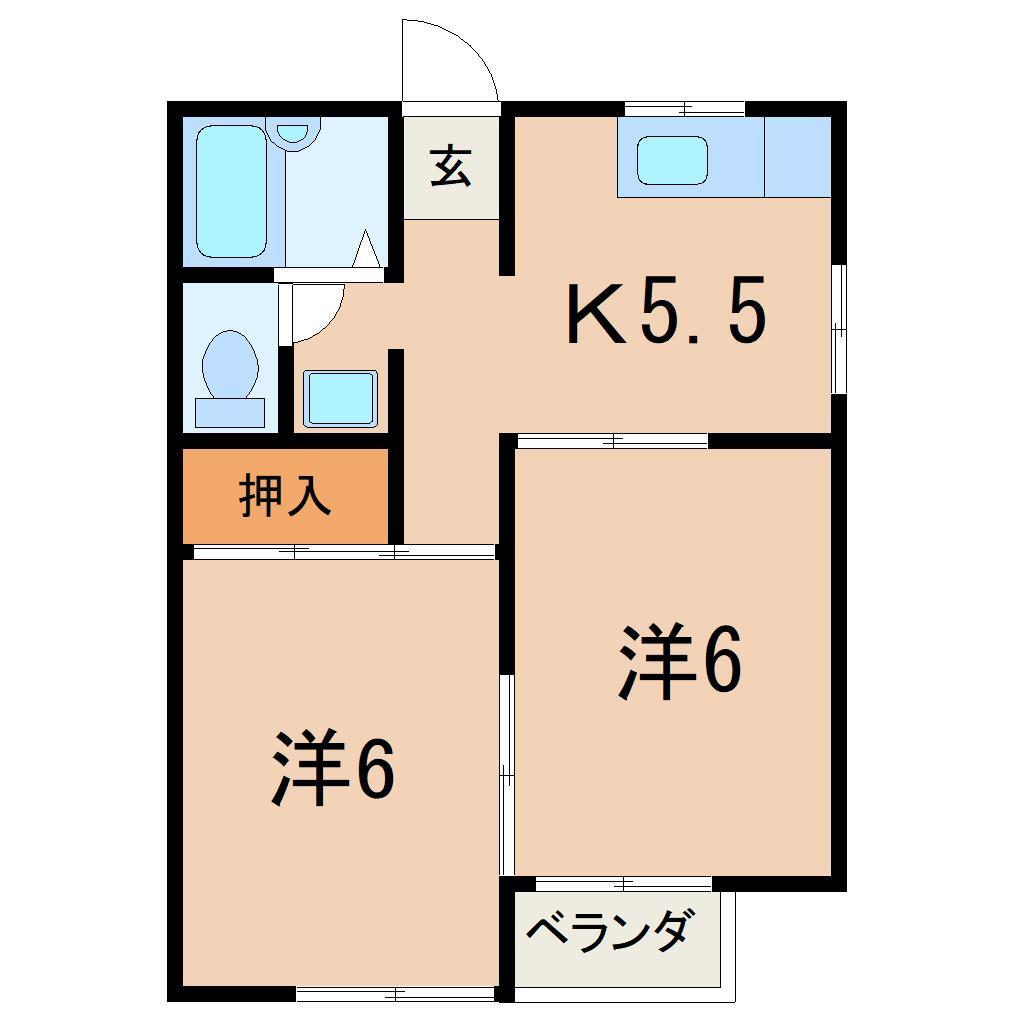 コーポサンライズIの間取り