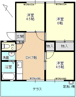 パナハイツ平田IIの間取り