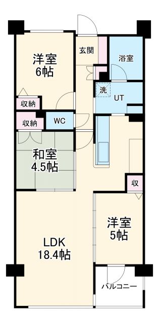 尾張旭市旭前町のマンションの間取り