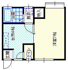 長岡市関原南のアパートの間取り