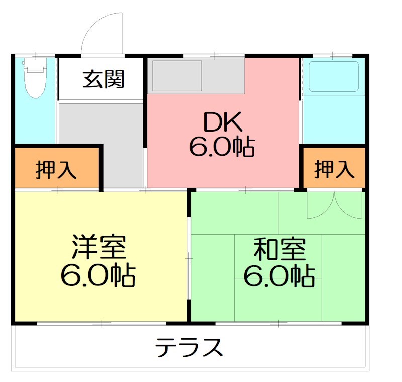 小川アパートの間取り