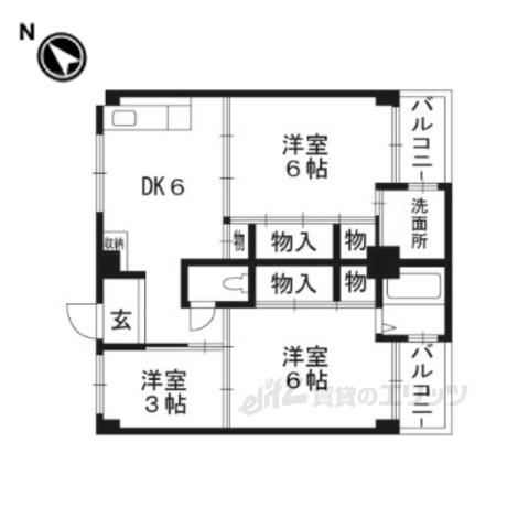 ビレッジハウス大久保２号棟の間取り