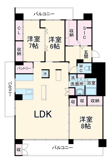 大倉山ハイム７号棟の間取り