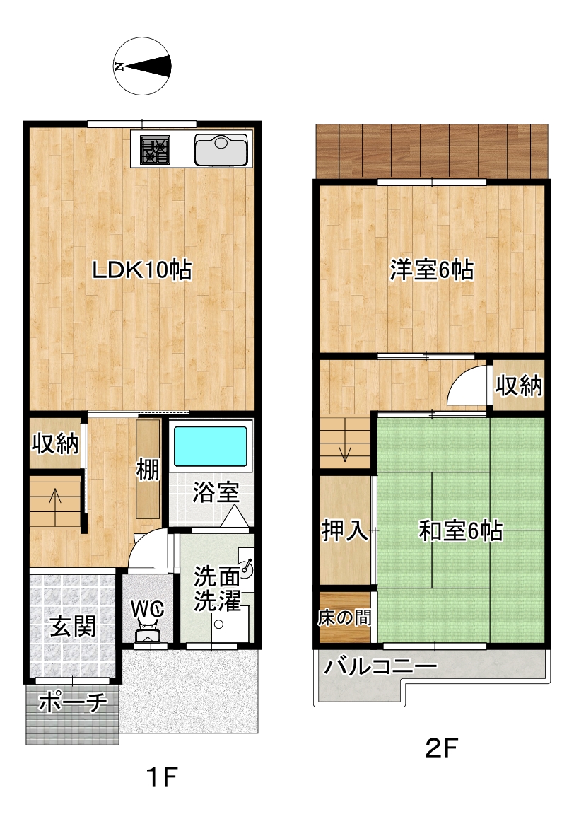 湯里1丁目貸家の間取り