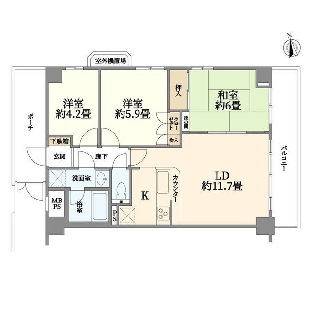 ナイスアーバン鶴ケ峰第二の間取り