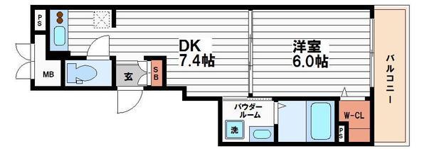 エステムコート心斎橋EASTIIIエクシードの間取り