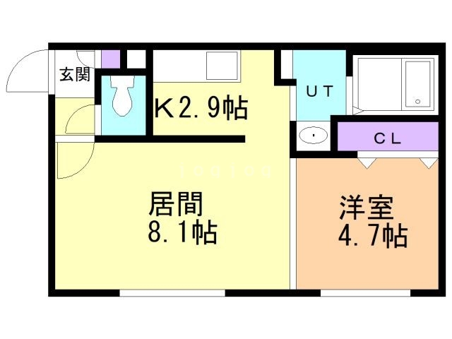 恵庭市黄金中央のマンションの間取り