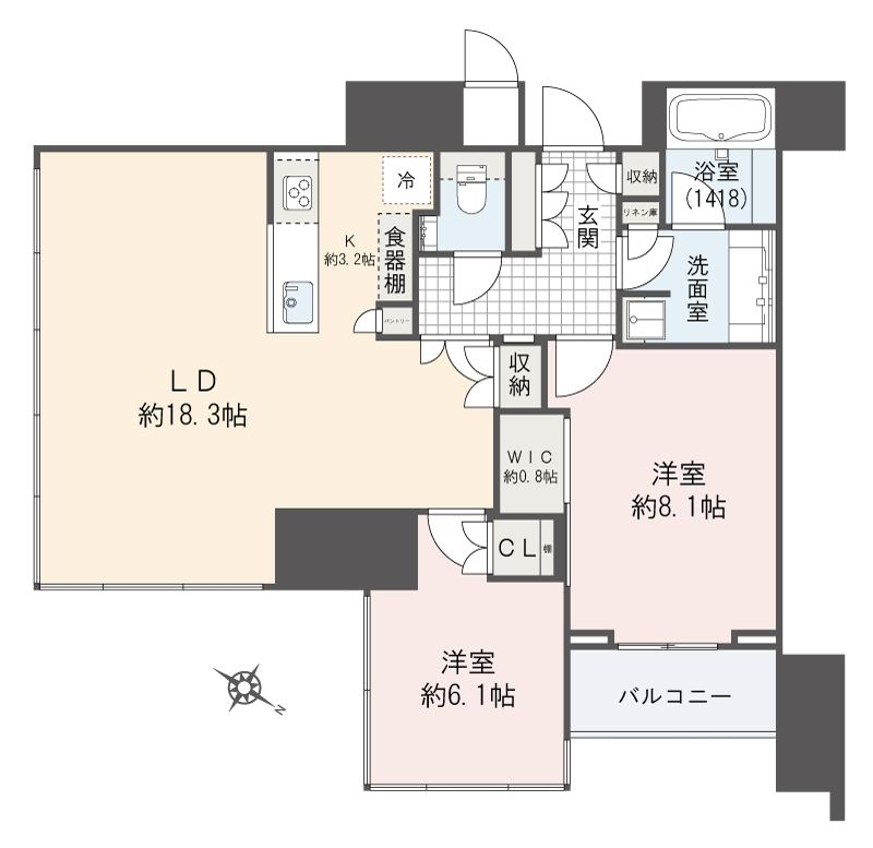 THE　ROPPONGI　TOKYO　CLUB　RESIDENCEの間取り