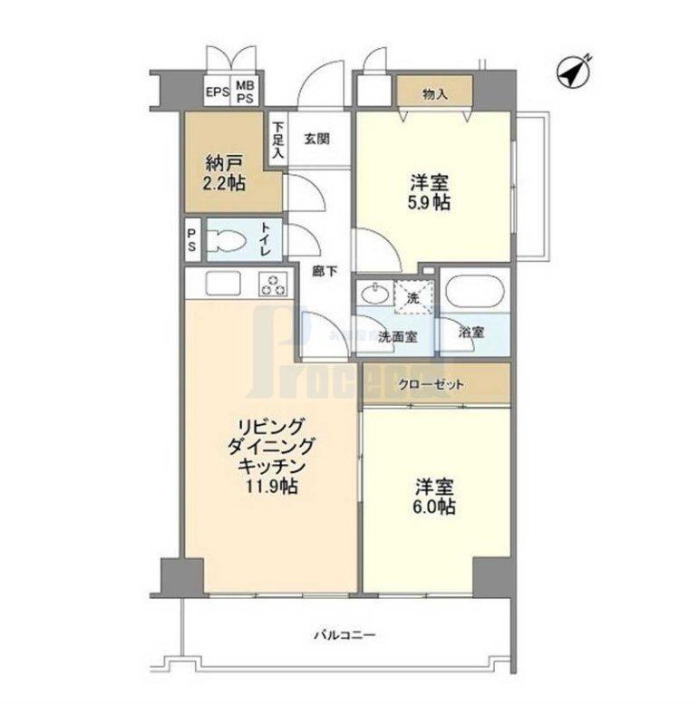 【ボヌール東池袋の間取り】