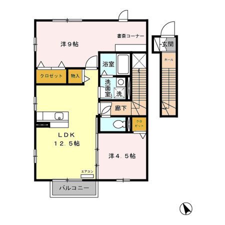 相馬市黒木のアパートの間取り