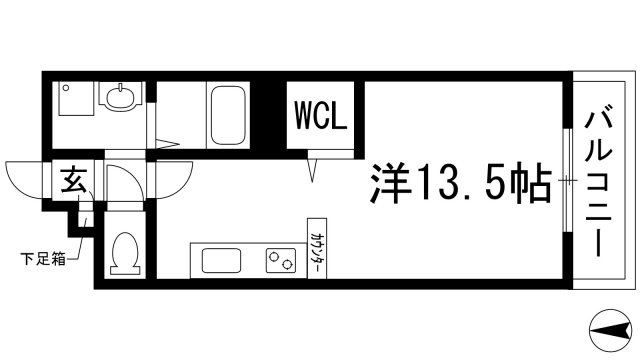 【川西市平野のアパートの間取り】