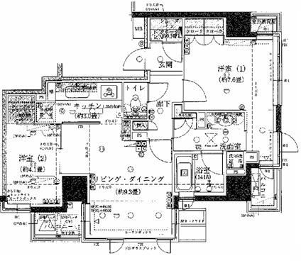 パークホームズ新宿若松町の間取り