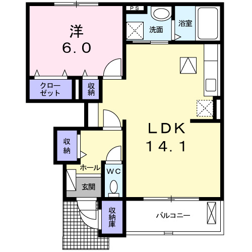 アンジュ　スリールの間取り