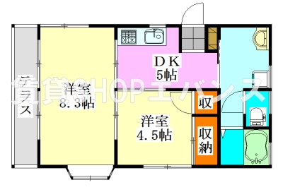 小倉アパートの間取り