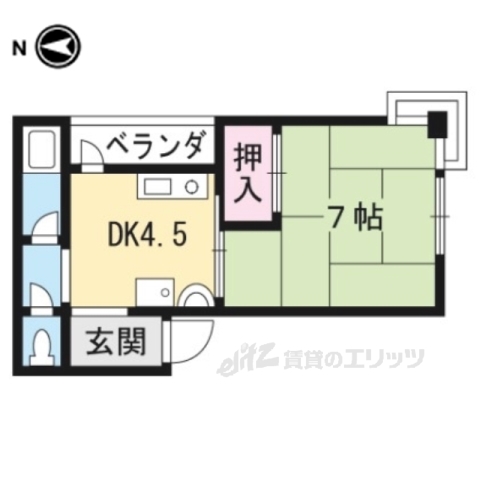 大津市中央のマンションの間取り