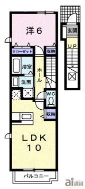 東村山市野口町のアパートの間取り