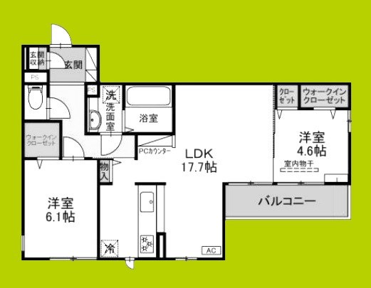 パサログランデ浜寺諏訪森IIの間取り