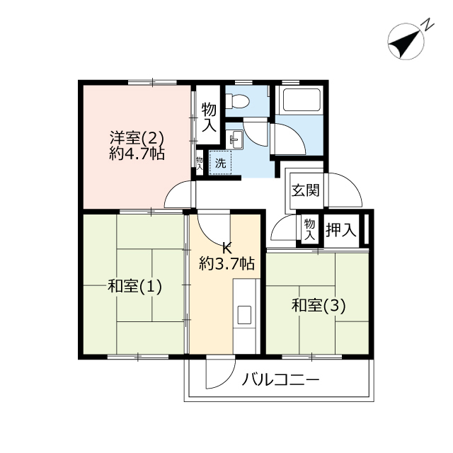 ＵＲすすき野の間取り