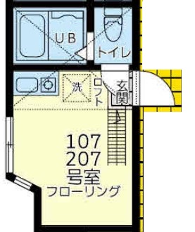 川崎市川崎区東門前のアパートの間取り