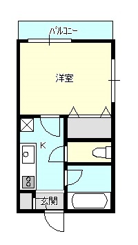 新発田市豊町のアパートの間取り