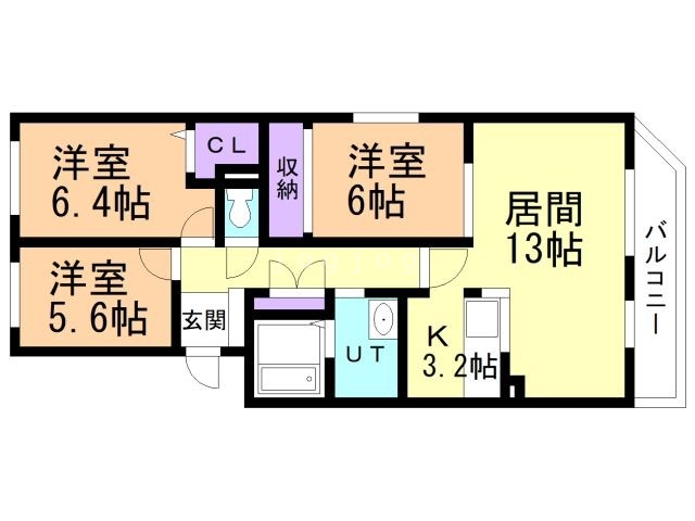 ヴィラローゼ福住の間取り