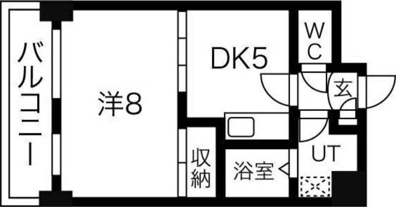 札幌市北区北二十三条西のマンションの間取り