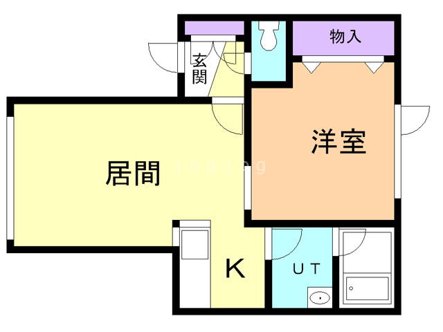 札幌市北区北三十七条西のアパートの間取り