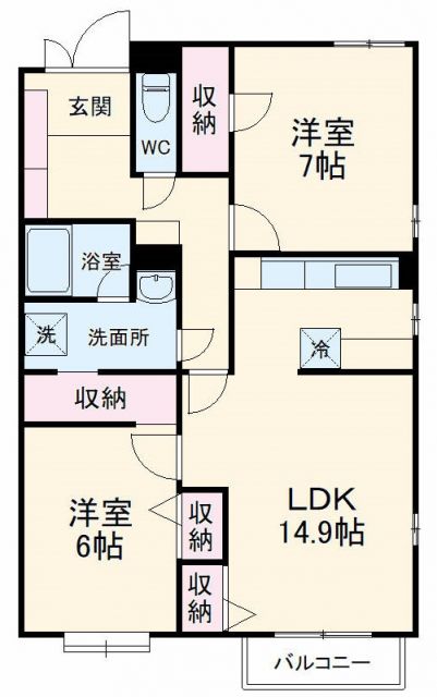 リュミエ新所沢IIの間取り