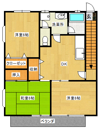 ＫＵＲＵＭＥマウンテンベルの間取り