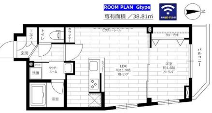 東京都大田区大森中１（マンション）の賃貸物件の間取り