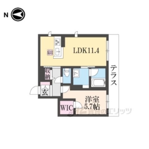 シャーメゾンアペルタ森北の間取り写真