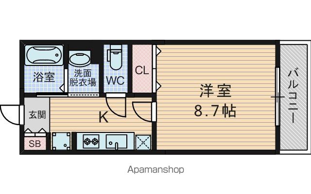 地下鉄今里筋線 瑞光四丁目駅 徒歩2分 2階建 築17年の間取り写真