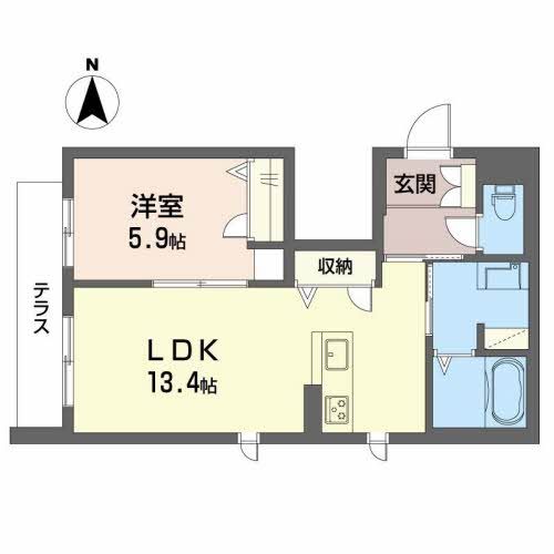 フォンテーヌ西紺屋の間取り写真
