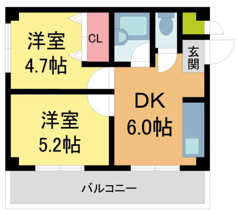 甲子園口マンションの間取り写真