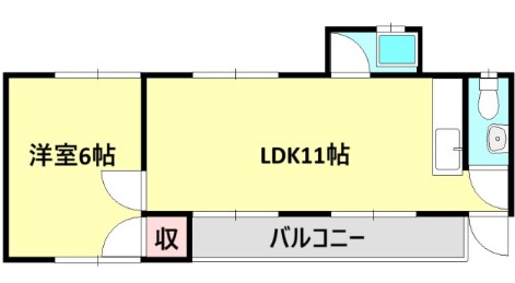 ＪＲ山陽本線 天神川駅 徒歩31分 5階建 築60年の間取り写真