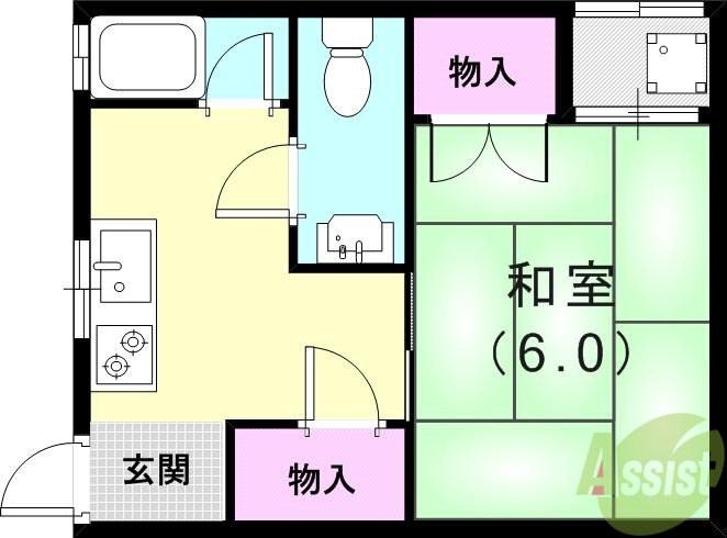 フクヤマンションの間取り写真