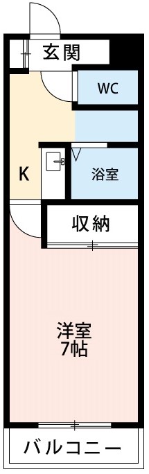 名鉄名古屋本線 本宿駅 徒歩12分 6階建 築26年の間取り写真