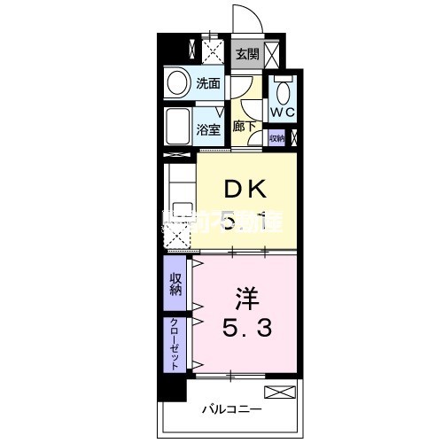 西鉄天神大牟田線 宮の陣駅 徒歩4分 7階建 築13年の間取り写真