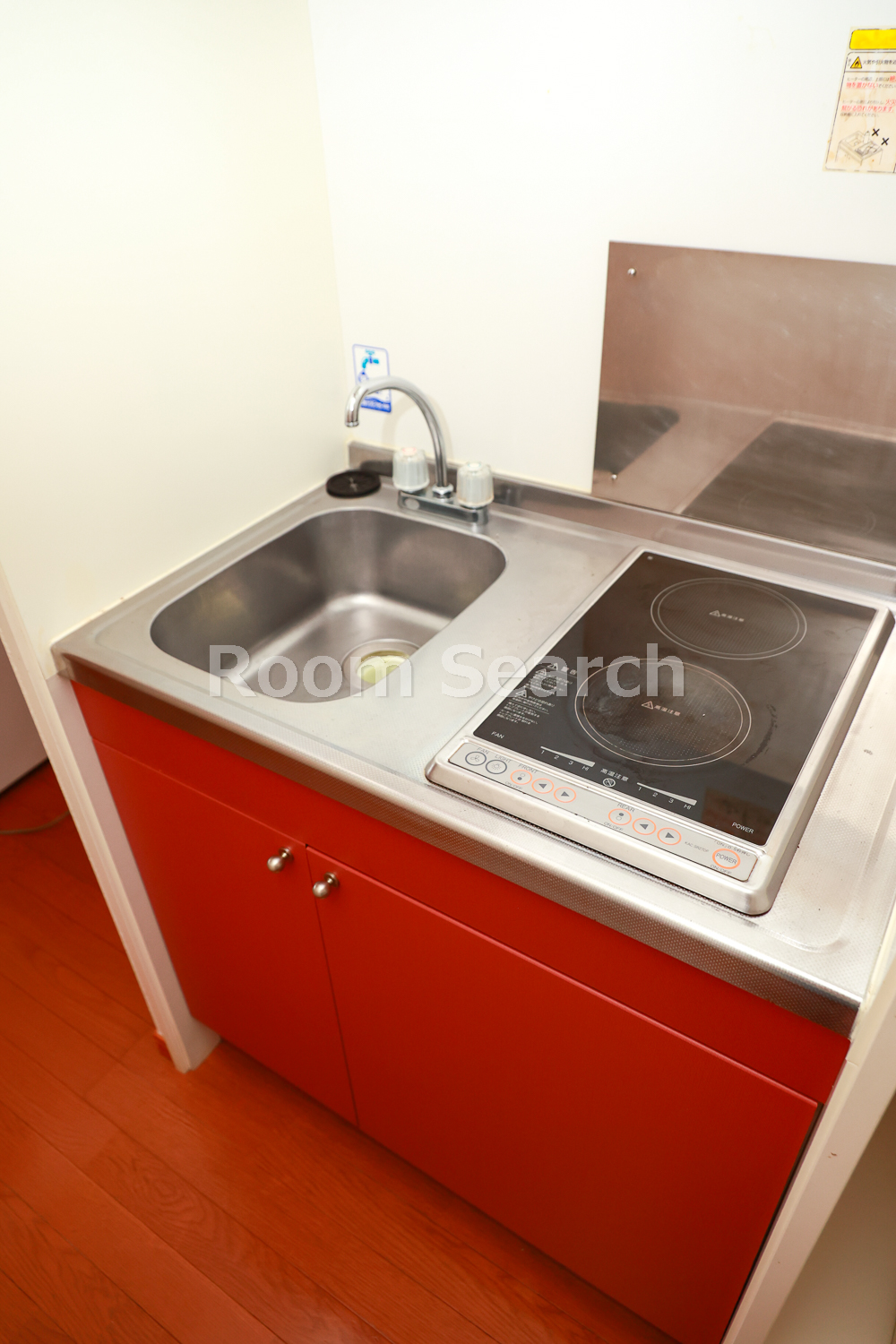 キッチン　2口コンロ、キッチン収納