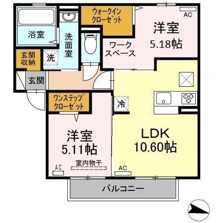 ラルーチェ幸II（鷲崎町）の間取り