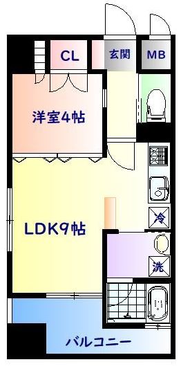 仙台市青葉区二日町のマンションの間取り