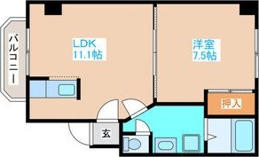 札幌市厚別区厚別中央三条のマンションの間取り