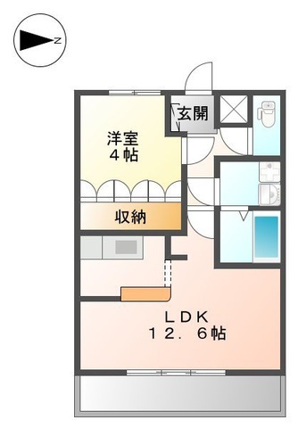 姫路市北原のアパートの間取り