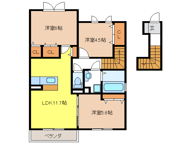 Fabiola旦島の間取り