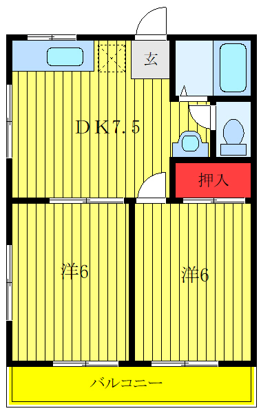 川口市前川のアパートの間取り