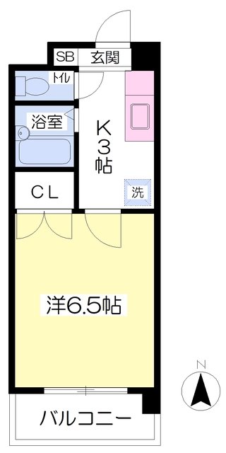 松山市美沢のマンションの間取り