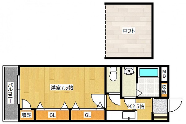 ハビタット351の間取り